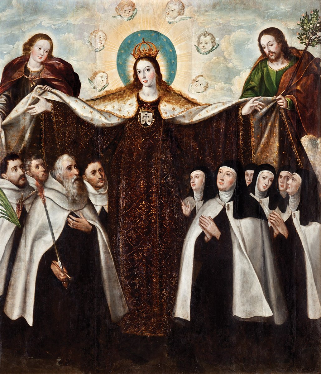 museodeelcarmen's tweet image. El profeta Elías tuvo una revelación divina de una nube que provenía del mar, que cubrió el cielo y descendió en forma de lluvia, liberando a la tierra de la sequedad.
Posteriormente, dicha visión sería interpretada por los carmelitas como una metáfora de la virgen María.
#INAH