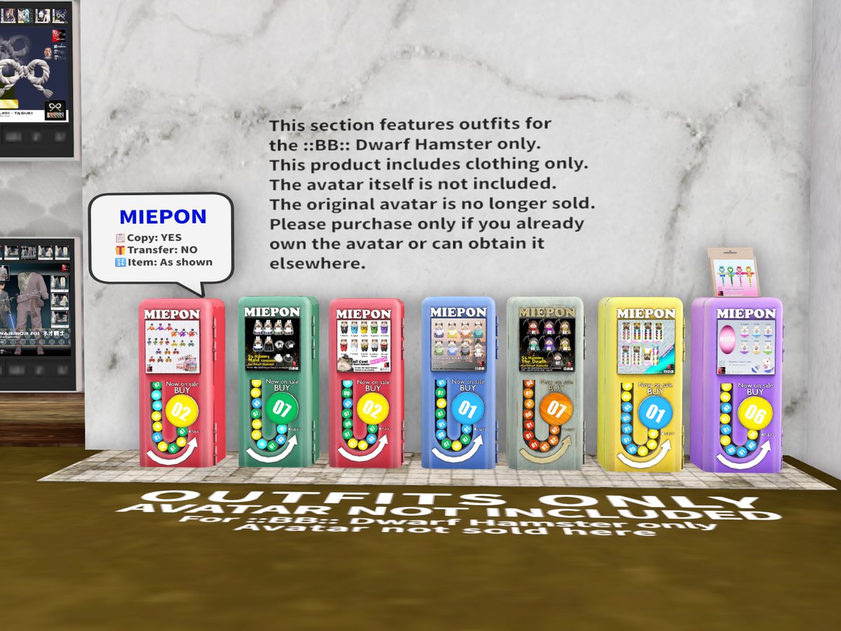 aglaiaolifone's tweet image. FantasyFaire2026-sakkaさんのお店！
新作手毬の他、FF歩きにぴったりのコスチューム、本格着物、ハムちゃん服のみえぽんがあるよ！
手毬はいろいろな模様があってかわいい～！
#SecondLIfe