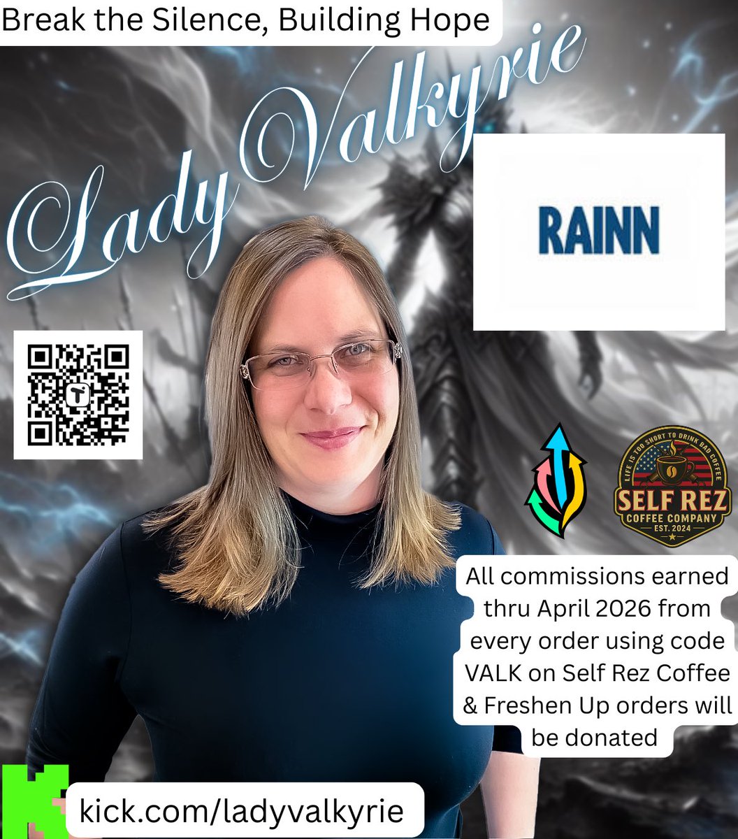 LadyValkyrie96's tweet image. 🚨Times Running Out🚨
All @SelfRezCoffeeCo orders using code VALK help raise money for my @RAINN fundraiser.
Grab some coffee, a shirt, or a mug and ALL commissions will go to the fundraiser! 
🔗 selfrezcoffee.com/VALK 
#coffee #fundraiser #tiltify #rainn @CroweFam_