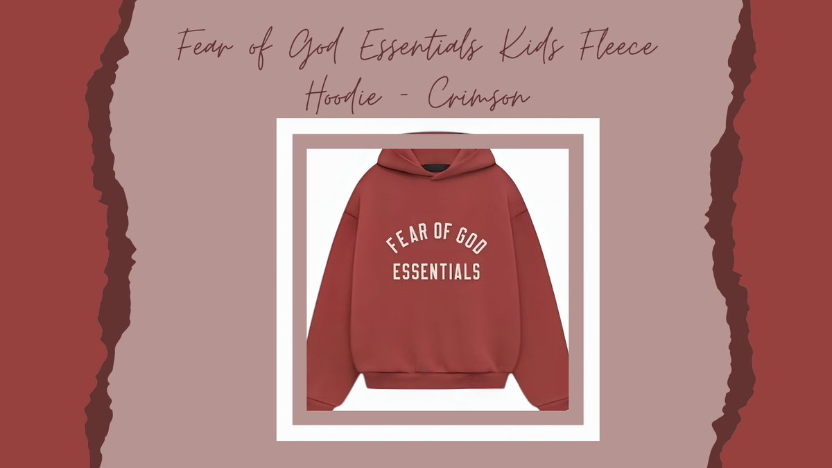 fragmentcloth's tweet image. Big style for the little ones 

Essentials Kids Fleece Hoodie in crimson is comfort cozy
Clean and everyday comfort.

#Essentials #FearOfGod #KidsFashion #Streetwear #CozyWear