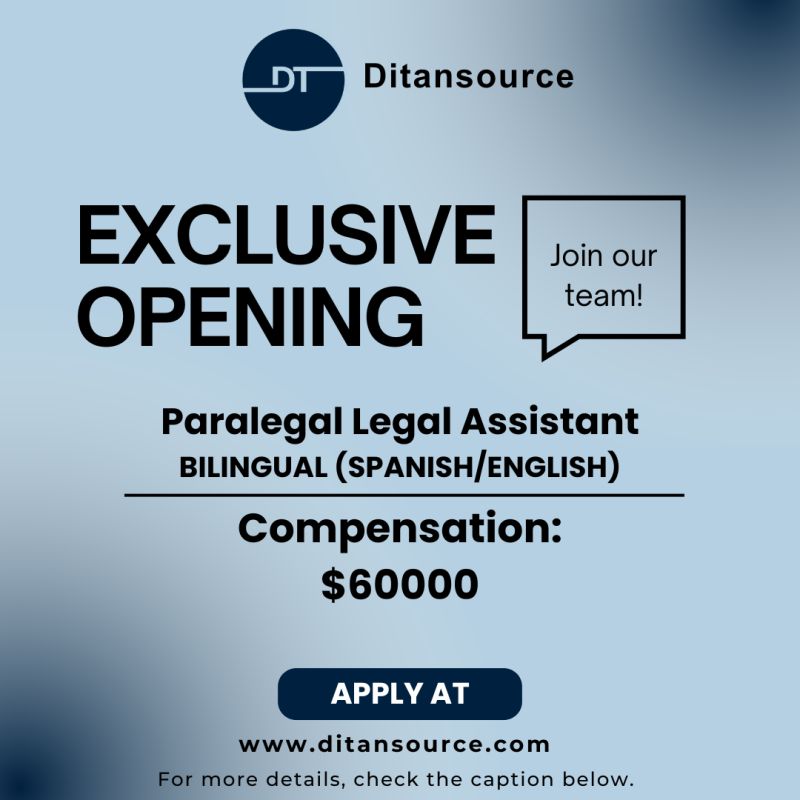 ditansource's tweet image. Hiring on Ditansource
Paralegal Legal Assistant  ( Orlando, Florida)
Support attorneys in litigation &amp;amp; grow your legal career.
-&amp;gt;$60,000

Apply now: ditansource.com
📲 Join updates: lnkd.in/gQrXGNsb
#hiring #paralegal #legalassistant #Orlando #USA #jobs