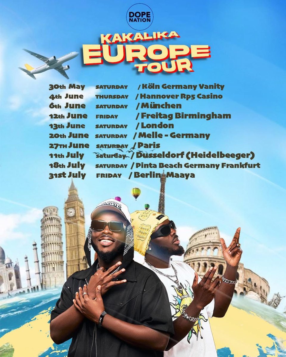 xerda's tweet photo. .@GhDopeNation taking their energy global 🌍✈️ — Europe, get ready for the Kakalika wave! 🇩🇪🇬🇧🇫🇷🔥 #EuropeTour #DopeNation https://t.co/FjBr4ml0FF