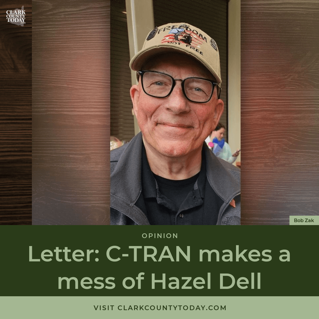 NewsFromCCT's tweet image. Bob Zak counted 8 riders between two Vine buses at peak time, calls C-TRAN project "mass transit screwup" disrupting Hazel Dell traffic. clarkcountytoday.com/opinion/letter… #Opinion #Transportation