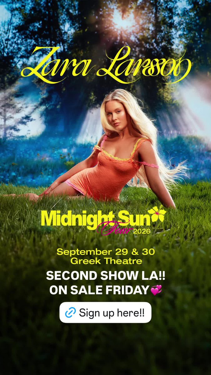 Zara Larsson adds a second Los Angeles date for the Midnight Sun
