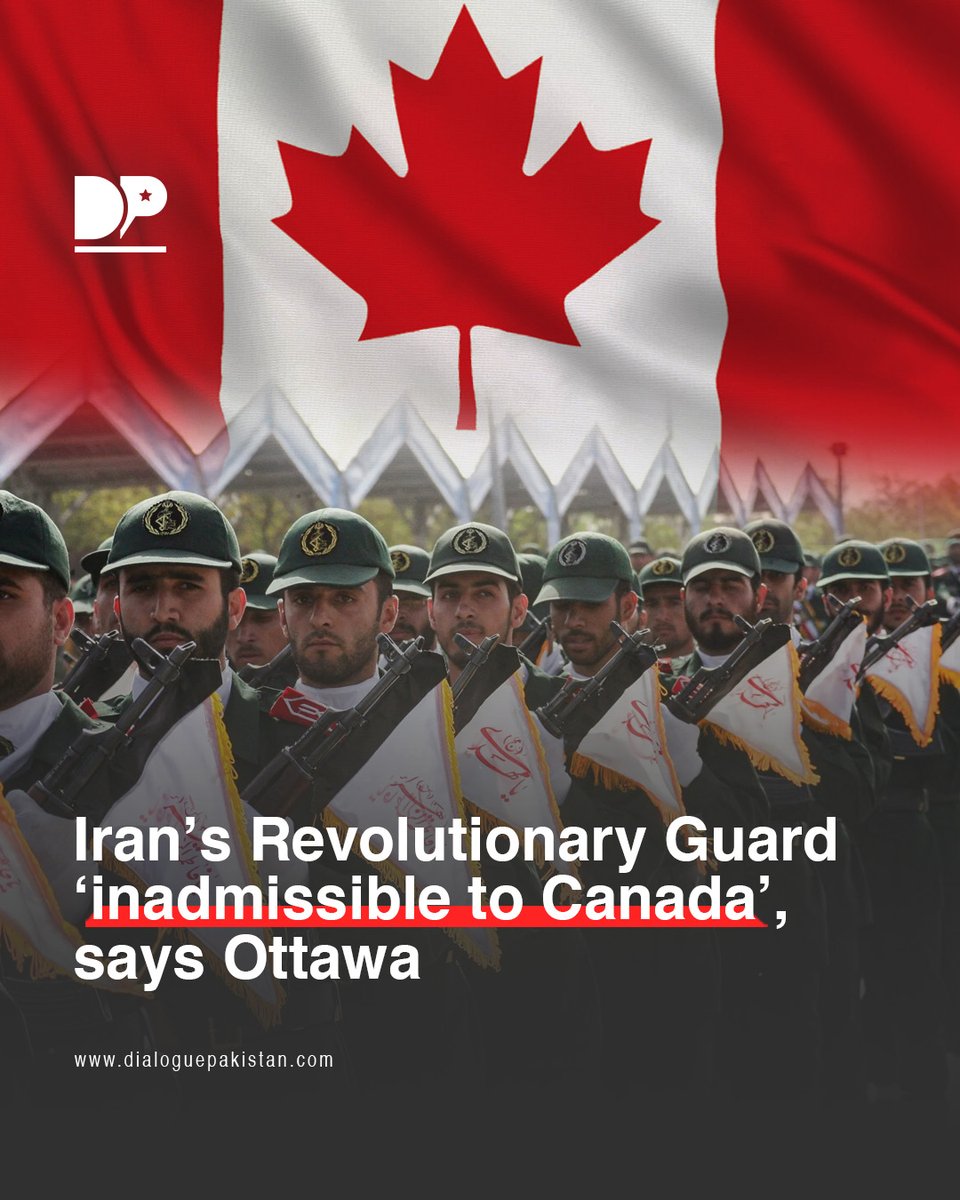 DialoguePak's tweet image. Canada’s immigration agency says Islamic Revolutionary Guard Corps members are “inadmissible to Canada” after Iranian officials left the country before a FIFA Congress, citing the conduct of immigration officers.

#DialoguePakistan #Canada #IRGC #Iran #Immigration