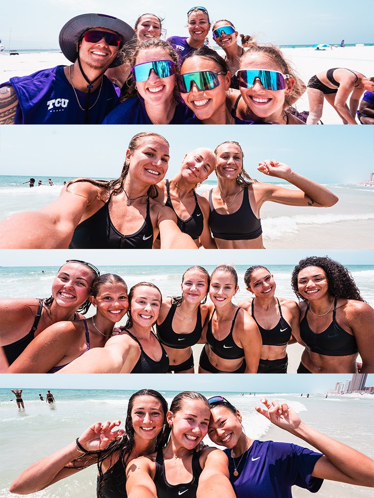 TCUBeachVB's tweet image. This is what happens when we give our players the camera 🤳 

#GoFrogs | #ONETeam