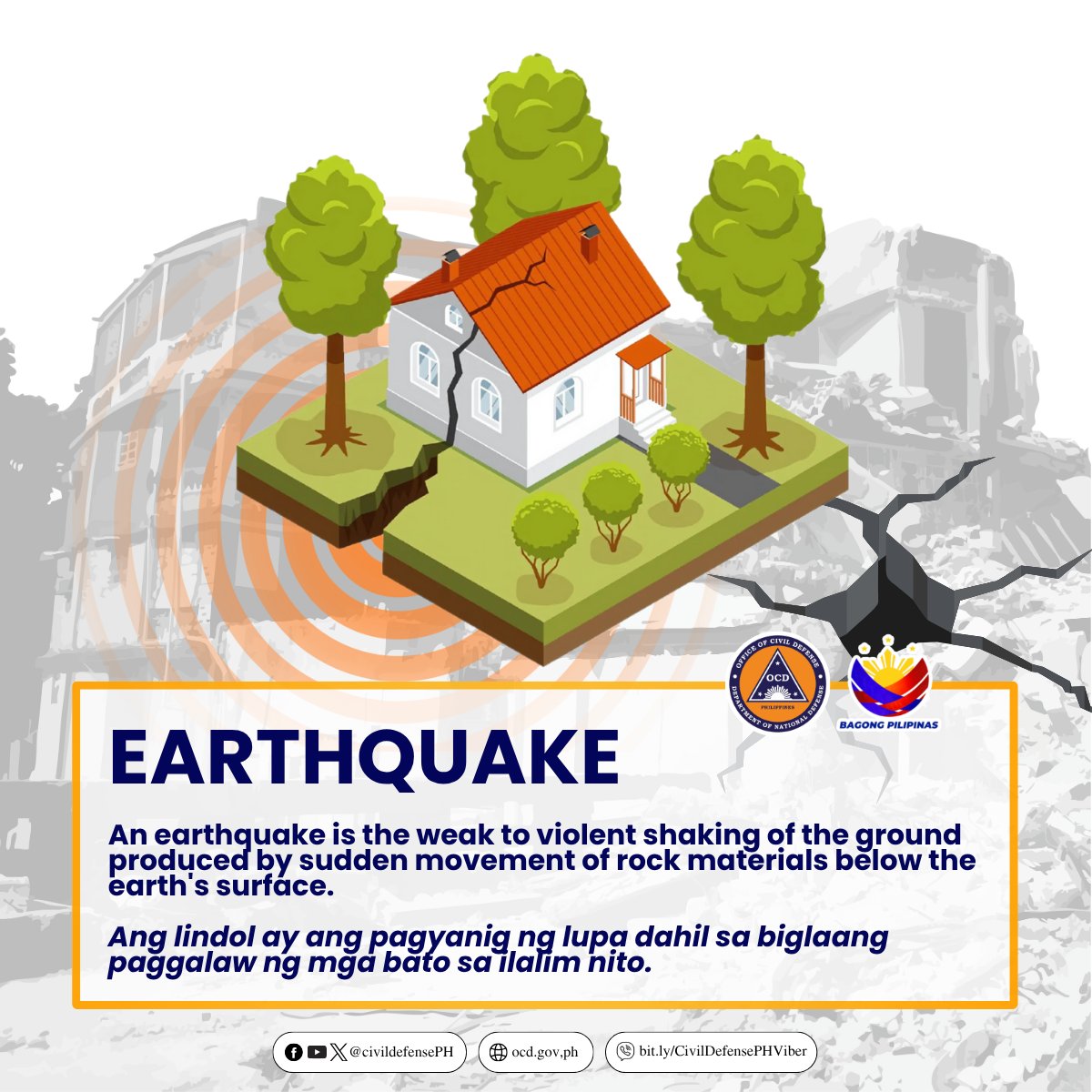 NDRRMC_OpCen's tweet image. ALAMIN | Narito ang mga dapat gawin, bago, habang, at matapos ang lindol.

Source: Civil Defense PH

#LindolPH
#disasterpreparedness
#BawatSegundoMahalaga
#NDRRMC