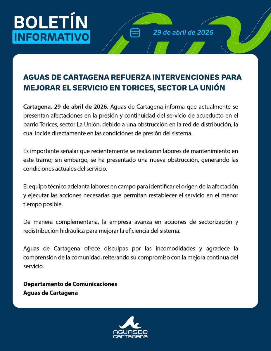 Aguas de Cartagena tweet media