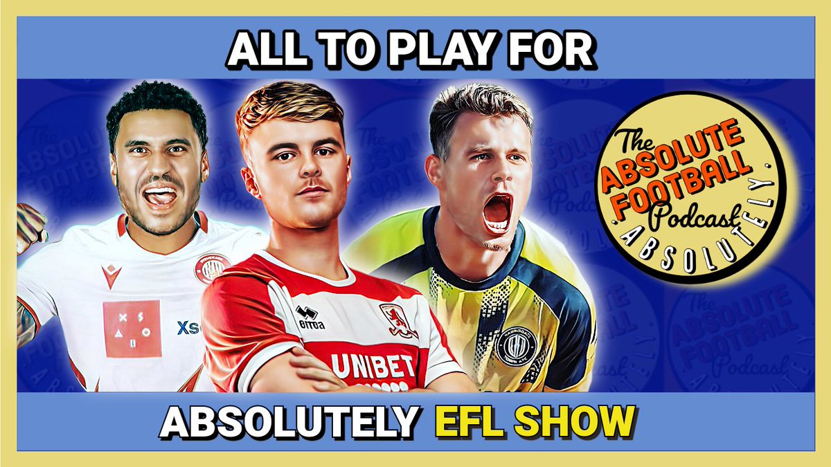 ABSOLUTELY EFL SHOW
Thursday Night 8:30pm
Join the Live Chat with the Rowdy Rabble for everything #EFLChampionship #LeagueOne &amp; #LeagueTwo

youtube.com/watch?v=K_4A3E…