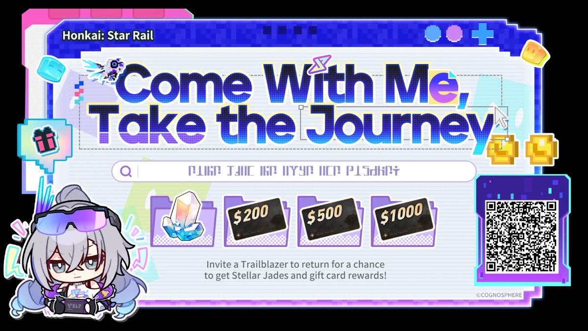 Mohaissa5's tweet photo. Invite returning Trailblazers to link up with your invitation code and log into the game to win Stellar Jades, gift cards, and other surprise rewards https://t.co/9KF1VIGG8y