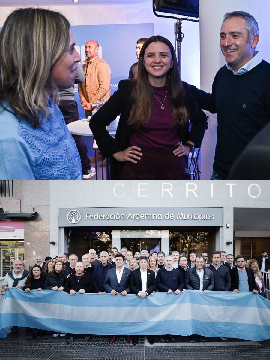 BMeglia's tweet photo. MILEI HACETE CARGO

Junto a la vicegobernadora @magariovero , el ministro @larroqueandres e intendentes bonaerenses, nos presentamos en las oficinas de Capital Humano para reclamar los más de $220.000 millones que Petovello y Milei le deben a la @BAProvincia por el Servicio Alimentario Escolar.

Como plantea nuestro gobernador @Kicillofok , es hora que el gobierno nacional asuma su responsabilidad y dé respuestas concretas para atender la crisis que ellos mismos generaron.