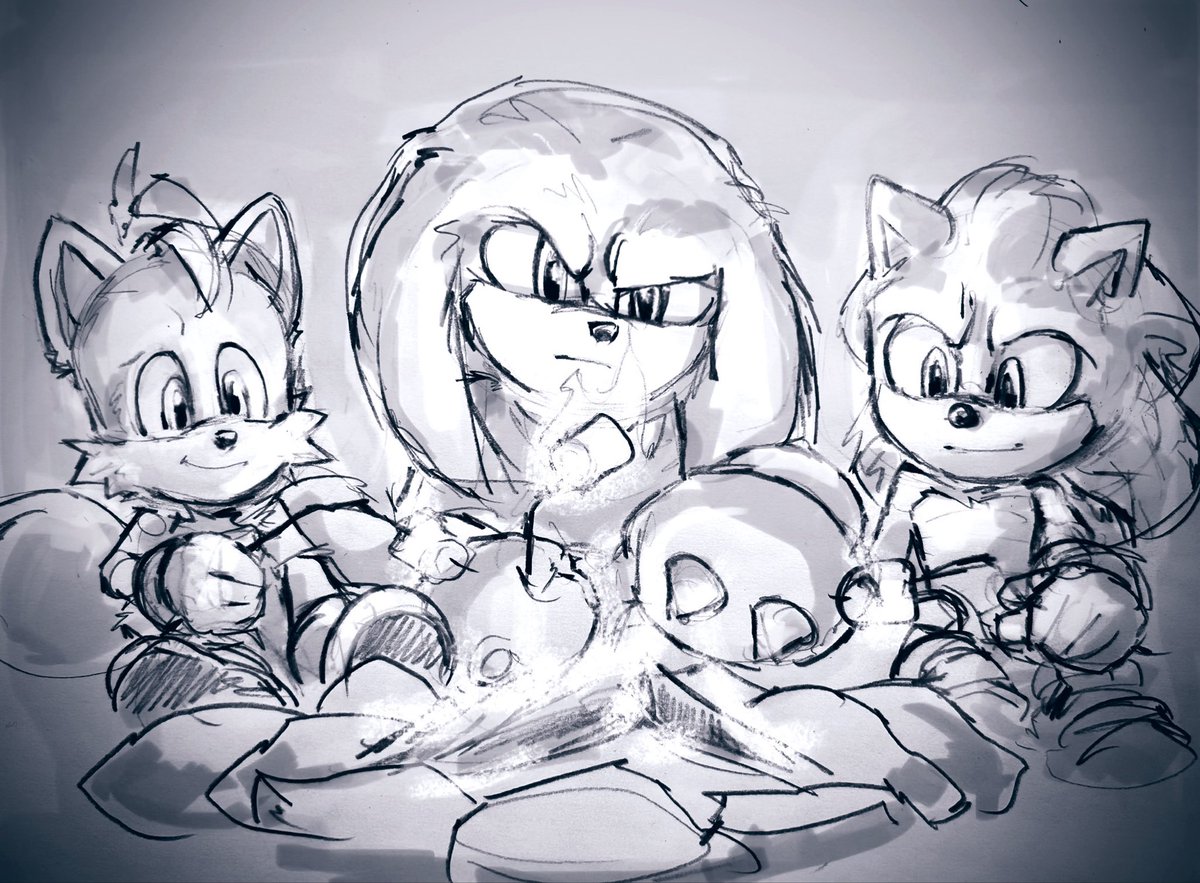 curly_quills's tweet image. #SonicMovie3 chaotic scribble