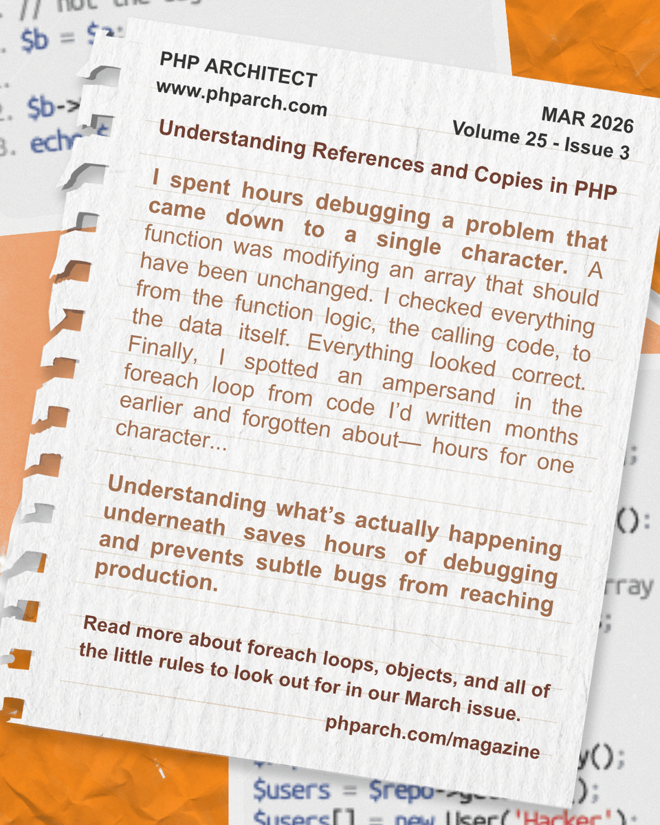 PHP Architect tweet media
