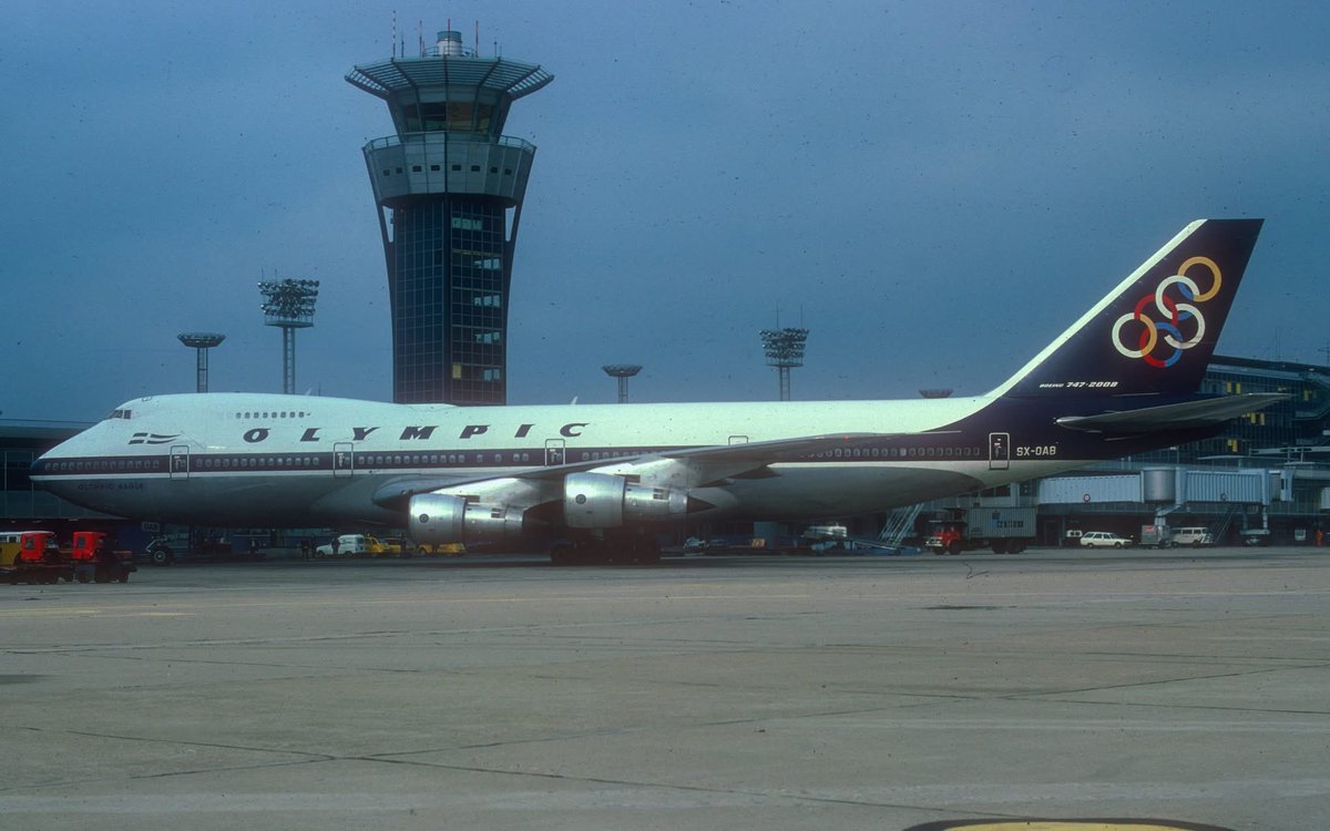n194at's tweet image. Olympic Airways 
Boeing 747-212B SX-OAB 
ORY/LFPO Paris Orly Airport
April 1976
Photo credit Aero Icarus 
#AvGeek #Airline #Aviation #AvGeeks
#Boeing #B747 #QueenOfTheSkies 
#Orly #ORY #Paris #Olympic 🇬🇷