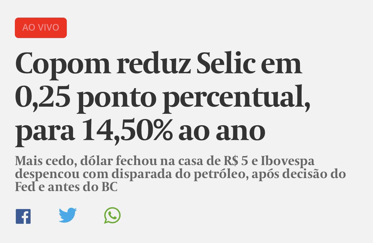 Esse corte de 0,25 p.p. da Selic para 14,50% era amplamente aguardado pelo mercado.

Mas será que realmente teve fundamentos?

Inflação ainda acima da meta, atividade fraca e cenário fiscal que não inspira confiança. Mesmo assim, o Copom entregou o corte.