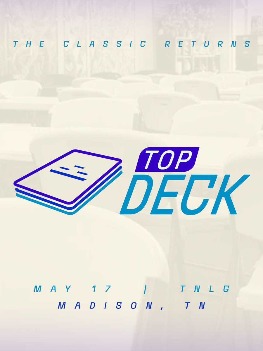 TeamChargeShot's tweet photo. Our monthly series is making a comeback! Top Deck is happening May 17th at TNLG!

LINK BELOW 🔗 https://t.co/McS5qMk7WI