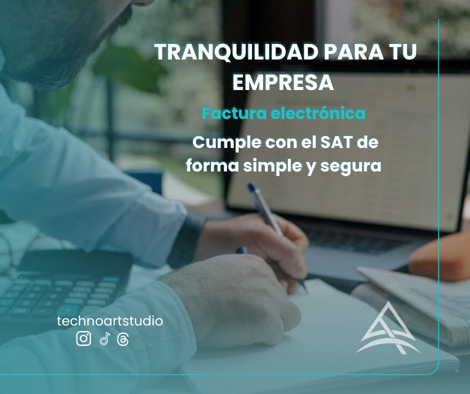 TechnoArt22's tweet image. Transforma tu negocio con la tranquilidad de tener todo en orden.
#B2B #FacturacionElectronica #technoartstudio #CrecimientoEmpresarial #SAT