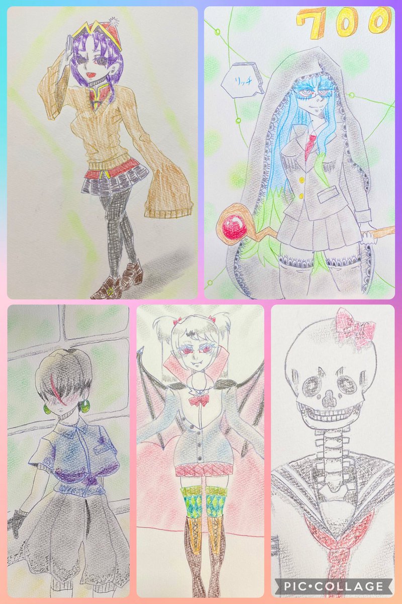 wafu753_s's tweet photo. 創作2作品。アンデッド♡ガールズ学園と大豆一族偶に描きたい欲ある
皆さんはどっちが見たいとかありますか？ https://t.co/PIdeWl7tR4