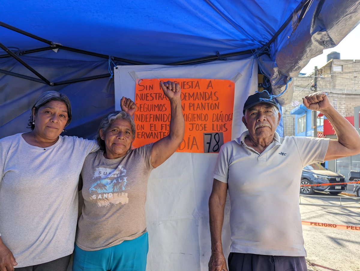 Hazvalermilibe1's tweet photo. Día 78, seguimos resistiendo en plantón haciendo el llamado al Fiscal José Luis Cervantes Mtz  para que nos reciba y conozca nuestras exigencias.

No pedimos favores, solo justicia..
@CODHEM @VDPombudsperson @PJEdomex @mgdohector @delfinagomeza @IDP_GEM @FiscaliaEdomex @Edomex https://t.co/6jXgmCan0J