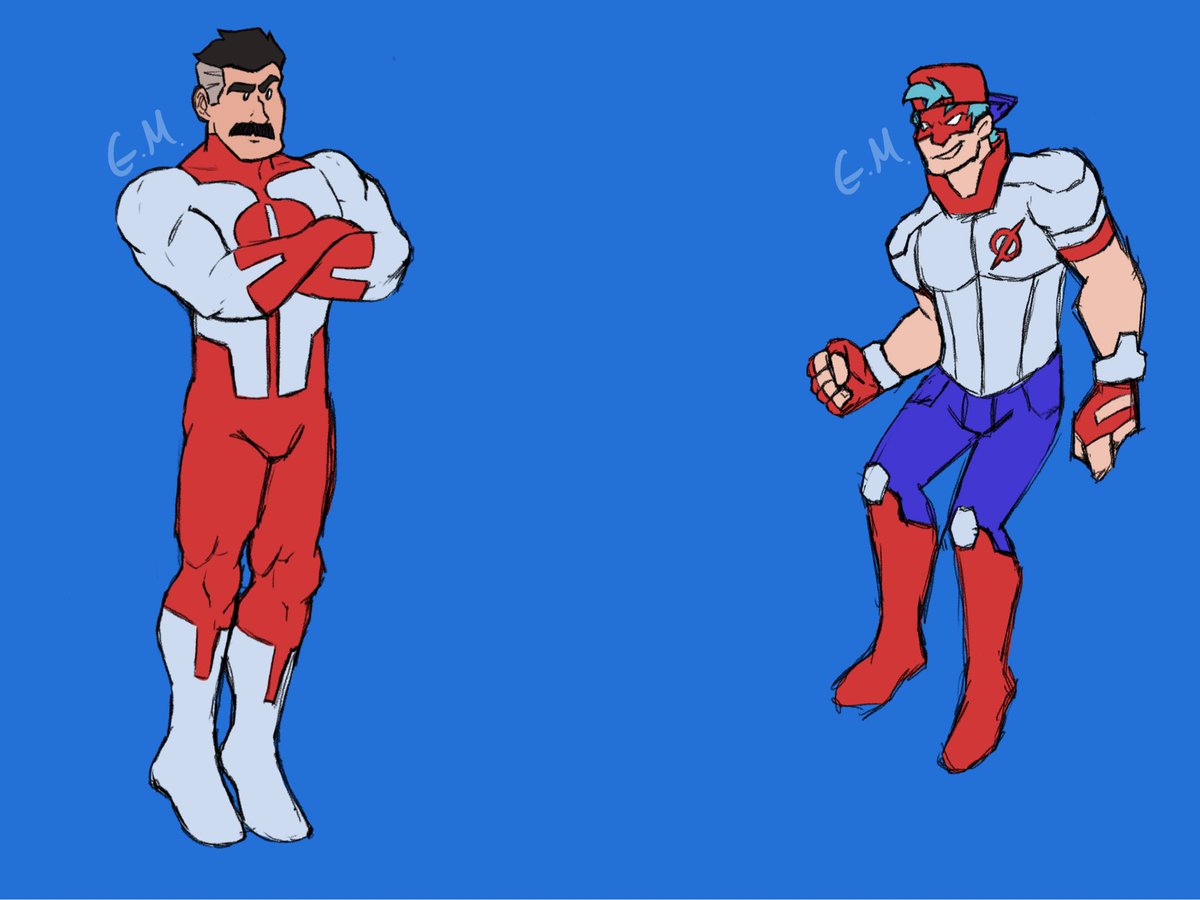 KurroIsEpic's tweet image. Vs Omni-Man concept designs before and after (2026) vs (2024)

#invincible #invinciblefanart #fnf #fridaynightfunkin #fnffanart