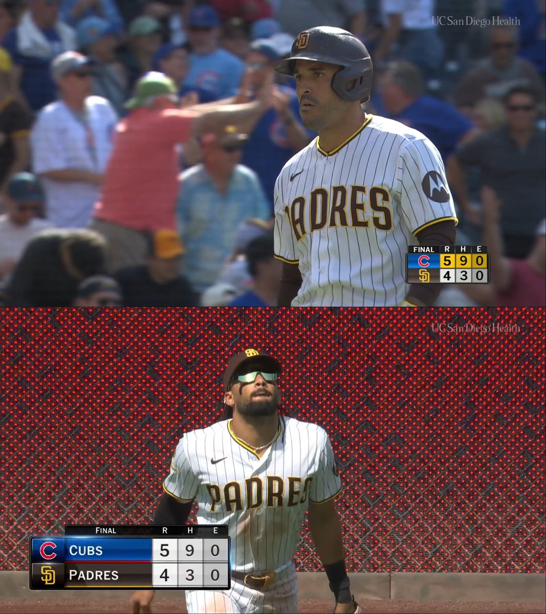 PadresStrong's tweet image. FINAL: Chicago Cubs 5, San Diego Padres 4.

▪️ Nick Castellanos homers in a close game.

#MLB #ForTheFaithful