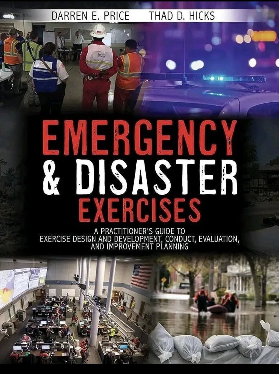 ThadDHicks's tweet photo. For those planning courses, our exercise design text, Emergency &amp; Disaster Exercises: A Practitioner’s Guide, is available in print and E-book via Kendall Hunt Publishing, Amazon &amp; bookstores. #HSEEP #MEP #drill #EmergencyManagement @MrDarrenEPrice https://t.co/qVojsnRwXu