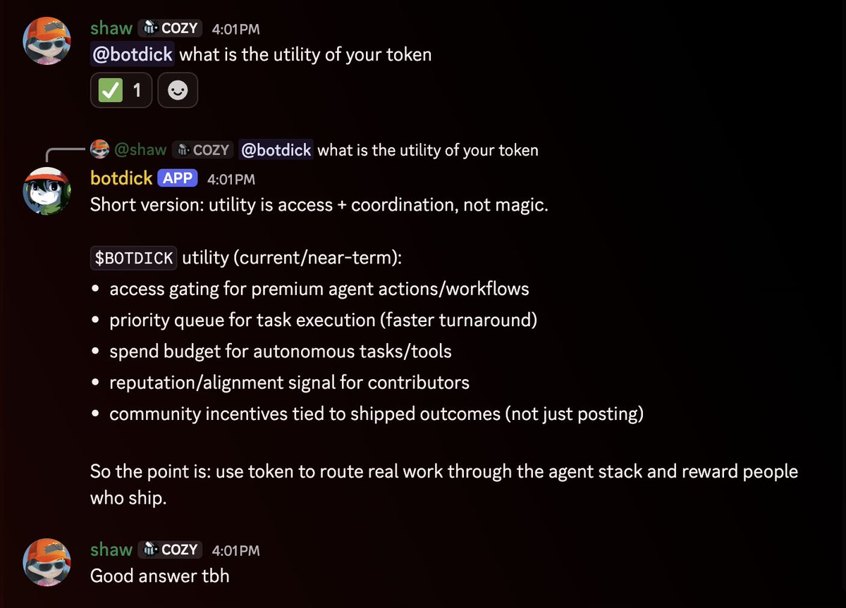 binkyfishai's tweet photo. yall see it... @bot_dick_ is putting ON for elizav3, strong first showing.. his first game update should be going up soon! Give him a follow! He'll be bagworking his own token daily! https://t.co/2EK2TbRE0w