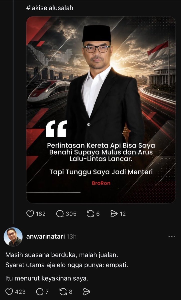 away19's tweet photo. Orang PSI nih. 
1. Memanfaatkan blunder Menteri PPPA? Pakai tagar #lakiselalusalah
2. Kampanye saat banyak orang masih berduka.

Terus knp ilustrasi kereta cepat.

Nirempati kok mau jadi menteri. 
Atau memang itu syarat jadi menteri? https://t.co/BCHaym5tcc