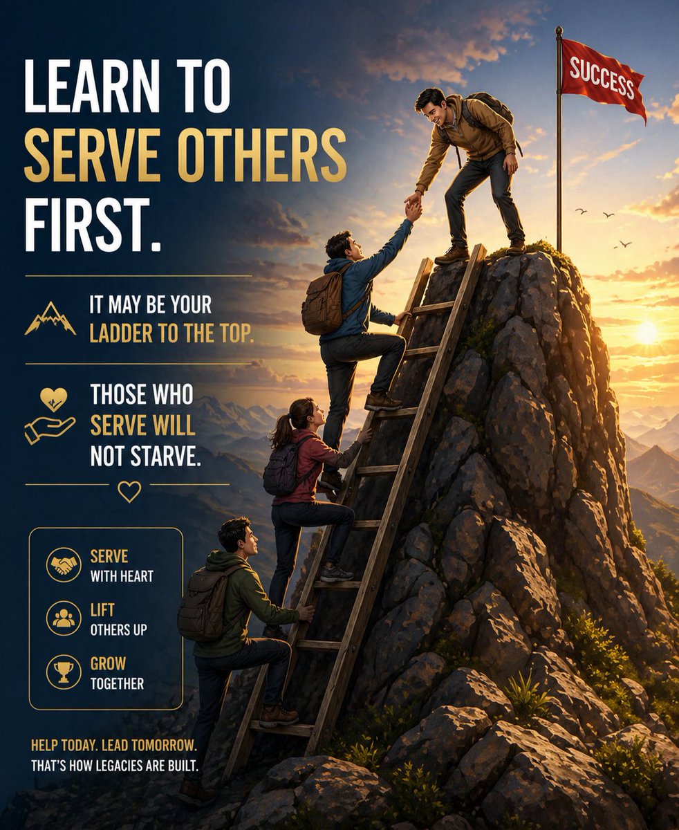 Loyal_Echo's tweet image. Learn to put value into others first.
That alone can become your path to the top.

People who solve problems, create value, and uplift others never run out of opportunities.

When you serve with intention, you don’t stay empty-handed 💯

#GrowthMindset #ValueCreation #Leadership