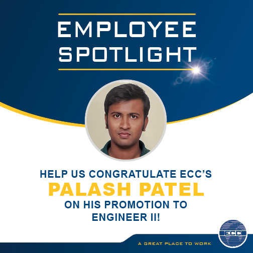 ECC_Corp's tweet photo. Join us in congratulating Palash Patel on his promotion to Engineer II! https://t.co/jwlx7B9nSF