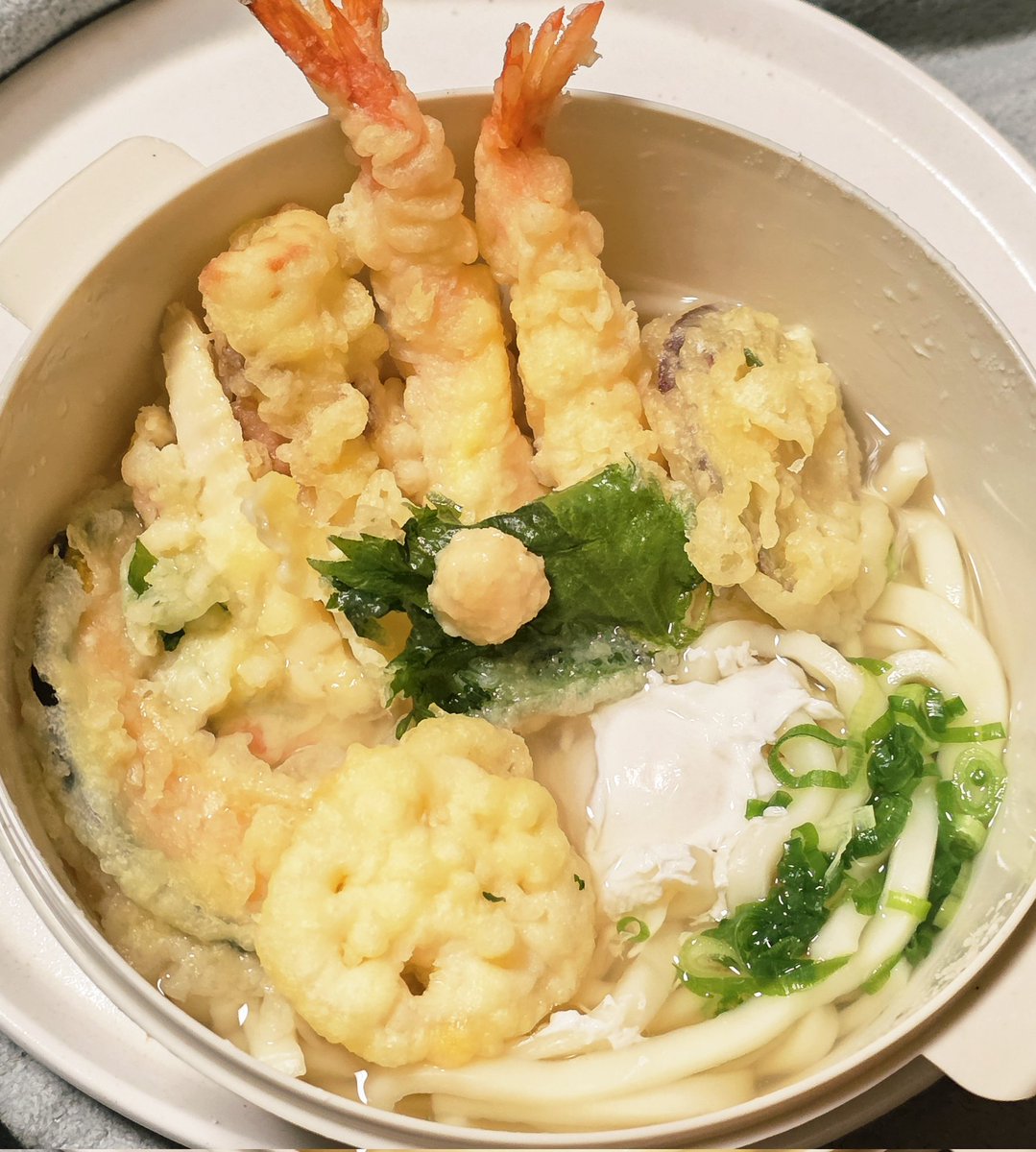 IsamuHouse's tweet photo. 今朝は天ぷらうどん食べました😸 https://t.co/HXnP3CuQ5A