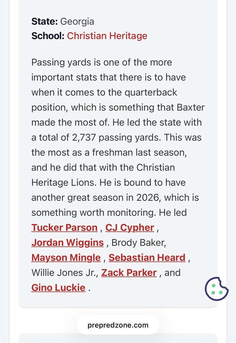 charliebaxterqb's tweet photo. Thanks for the write up @CalebSisk_! 

@CHSAthleticsGA  @ChadSimmons_ @RustyMansell_ @QBHitList @RecruitGeorgia @peak_kinetic @qbc_chattanooga @MattDeBary @JeremyO_Johnson @TheUCReport @Andy_Villamarzo @SWiltfong_ @__AustinButler @CJacksonPRZ https://t.co/9ra0s7C4Xy