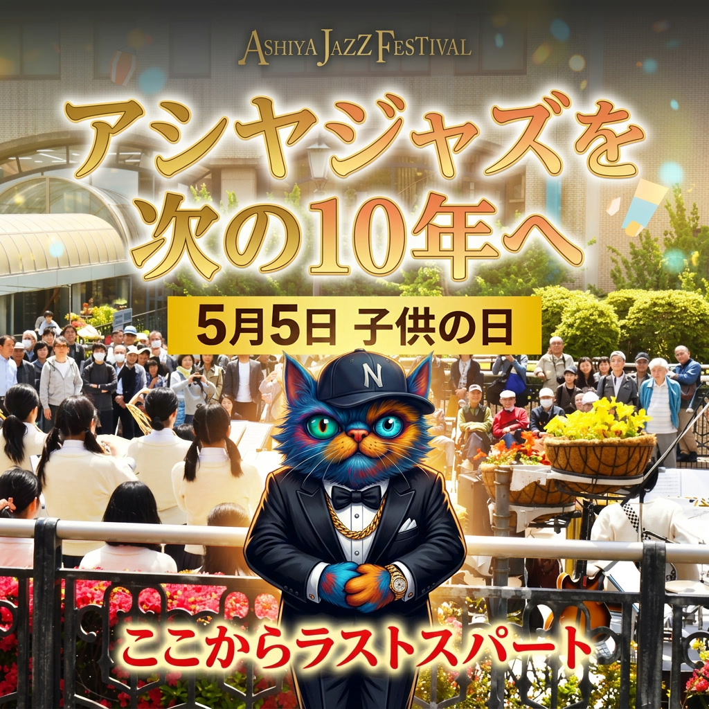 ashiyajazz's tweet photo. クラウドファンディング、残り15時間。

10年前、
ただ「この街に音楽が流れる一日を作りたい」
その思いだけで始めました。
街を歩いていると音が聞こえてきて、
知らない人同士が同じ方向を見て、同じタイミングで拍手する。
あの空気を、この先も残したい。 https://t.co/Cxyjg5R5Cy