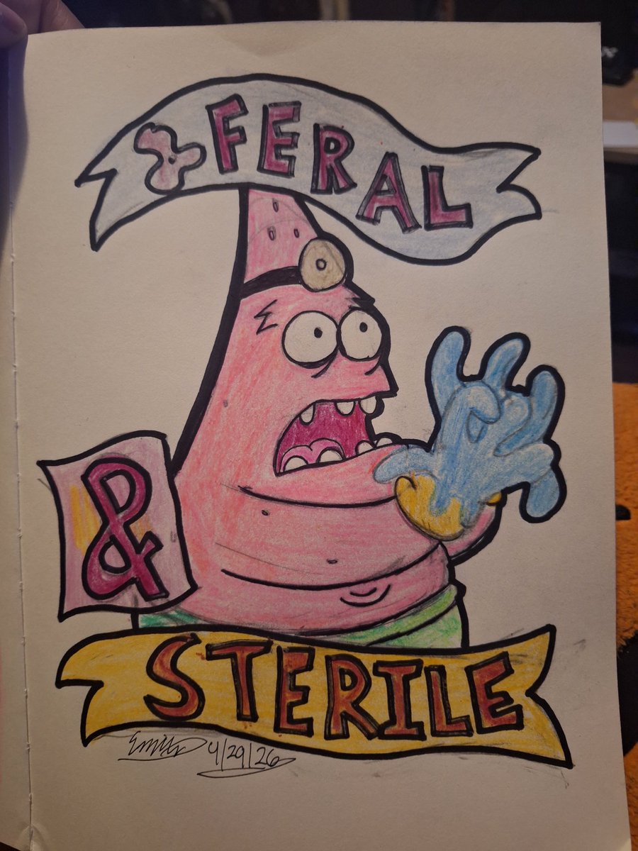 emikonekolve's tweet photo. #spongebobmeme #spongebob #artist #doodles I made a homemade hysterectomy funny card for my older sister as a congrats and good luck since she gotta have surgery in a few days https://t.co/Rvx7bjsnsf