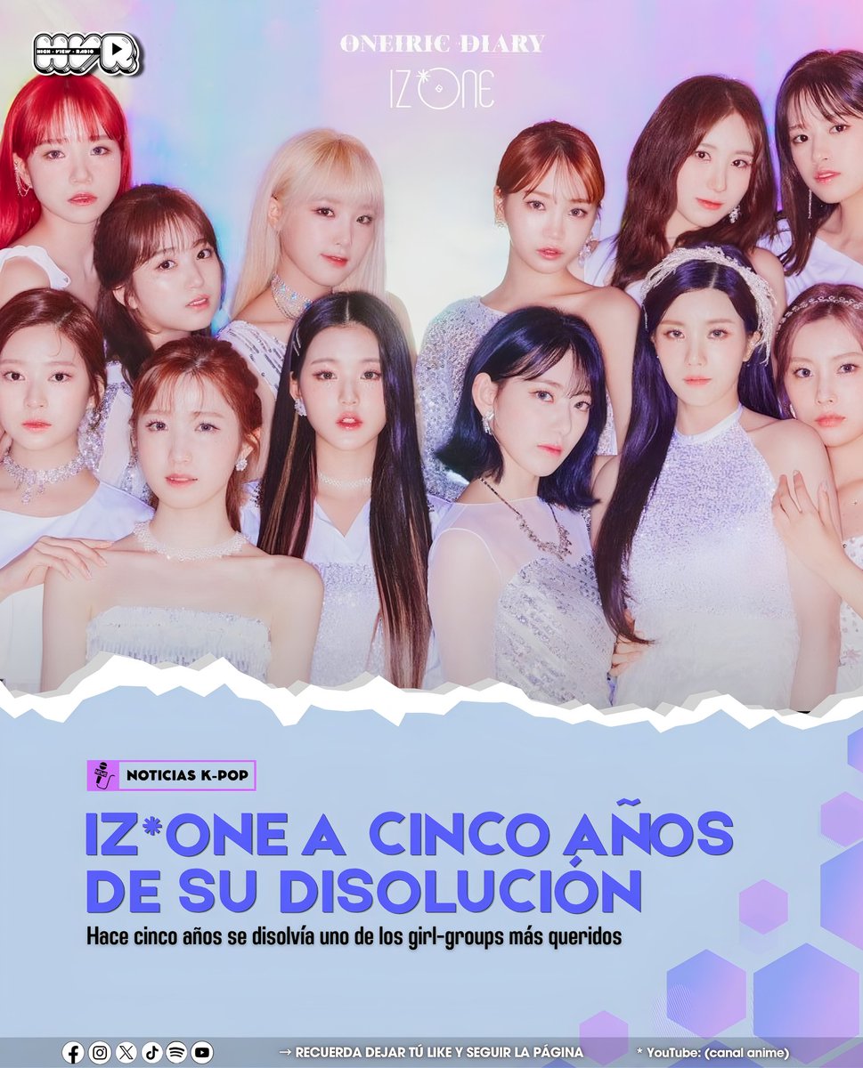 Highviewradio_'s tweet image. 📰 | Un día como hoy hace 5 años (29 de abril), se disolvía uno de los grupos más queridos en el K-POP, IZ*ONE. 🥺💔

#IZONE #아이즈원 #KWONEUNBI #SAKURA #HYEWON #YENA #CHAEYEON #CHAEWON #MINJU #NAKO #HITOMI #JOJURI #ANYUJIN #WONYOUNG #KPOP