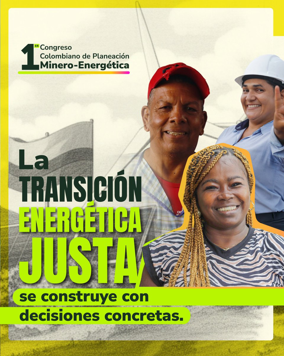 UPMEOficial's tweet photo. Colombia avanza en su transición energética con decisiones concretas 🇨🇴⚡

El I Congreso de Planeación Minero Energética es un espacio clave que reúne al sector para dialogar sobre avances, retos y el rumbo del sistema energético del país. 💚

Te invitamos a ser parte de esta conversación y a conocer cómo se proyecta el futuro energético en el gobierno del presidente @petrogustavo , con el trabajo articulado de la directora de la UPME @IndiPorto y del ministro de Minas y Energía, @PalmaEdwin 🌴.

#ConDignidadCumplimos
