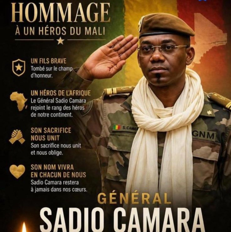 Siamlom's tweet photo. 🖤🕊️Maintenant reposez en paix !🕊️🖤
MERCI mon Gal Sadio CAMARA, vous êtes un martyr, avec une grde mission accomplie pour le Mali et pour que l'Afrik rennaisse. 
Vous avez fait votre part.
La lutte continue jusqu'à la victoire finale !
Vive le Mali !
Vive l'AES !
Vive l'Afrik ! https://t.co/e95Gti17Lc