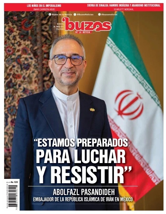 “Estamos preparados para luchar y resistir”. Palabras firmes del Embajador de Irán, Abolfazl Pasandideh, ante la agresión de EE.UU. Irán no se doblega. #IránResiste