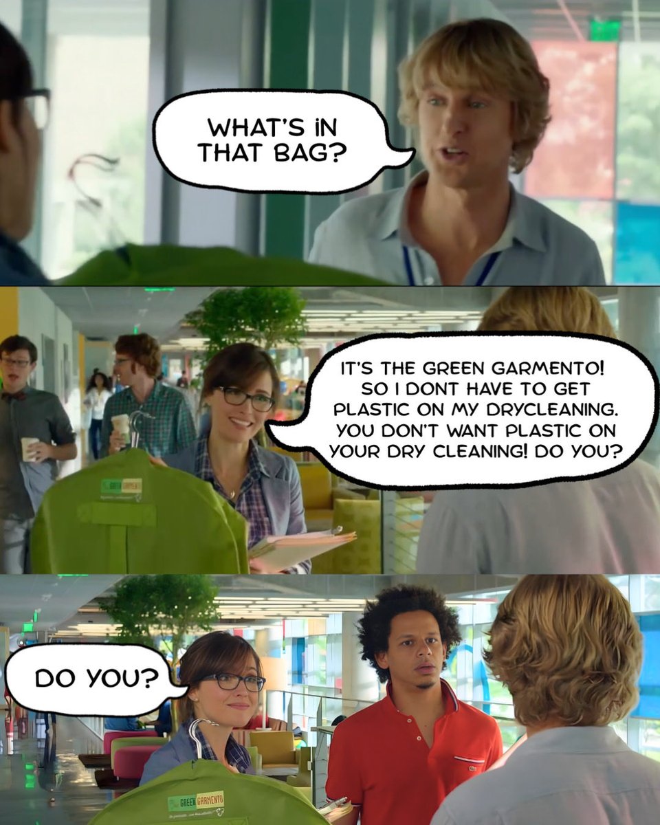 GreenGarmento's tweet image. Not a good way to kick off your internship. 
#theinternship 
#dryclean #plasticfree #greengarmento