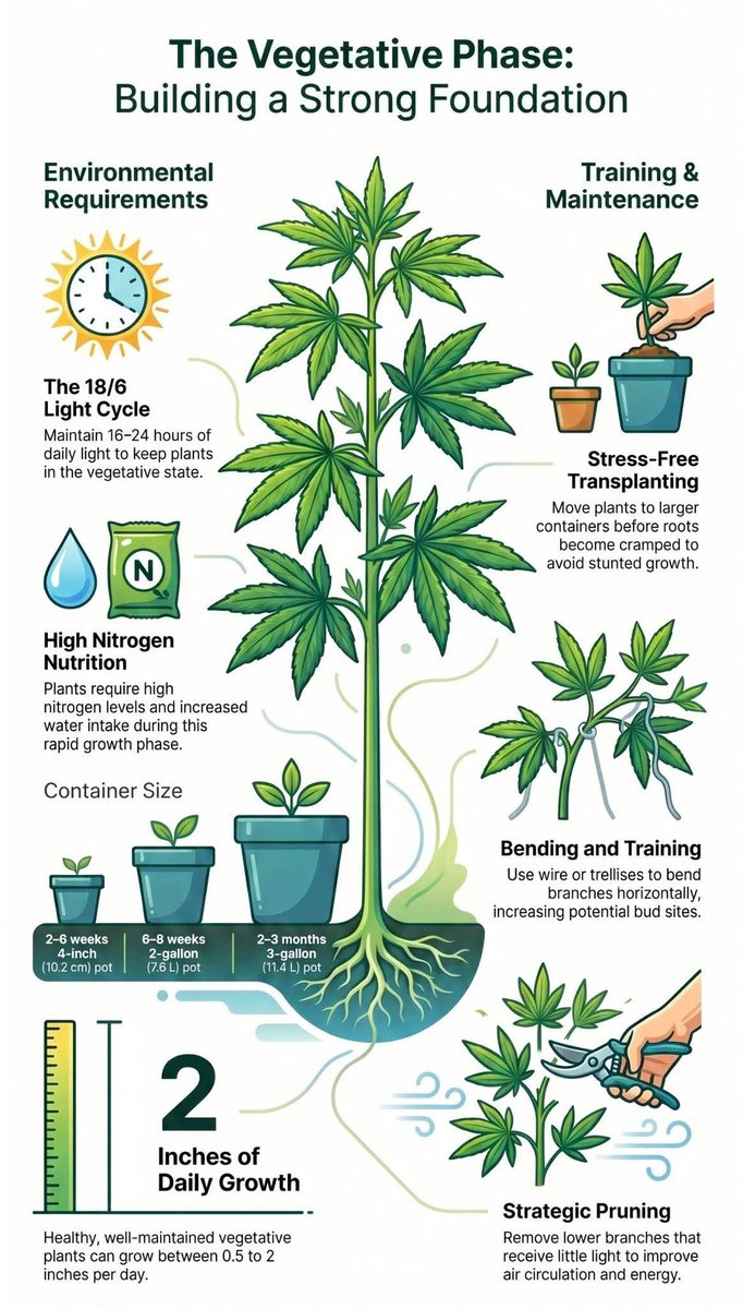 RobertFox_420's tweet image. The Vegetative Phase
#cannabis #marijuana #Vegetation #vegetative #veg