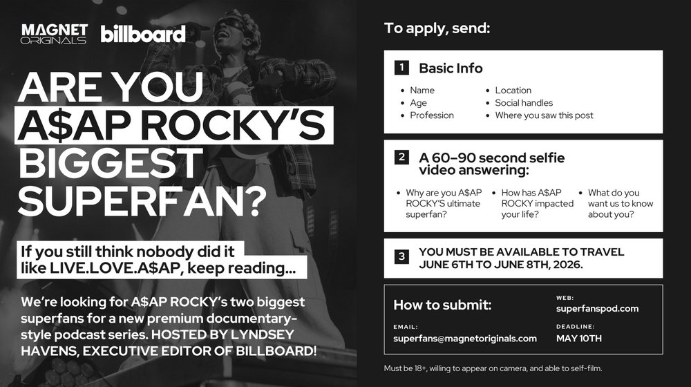 thesuperfanspod's tweet image. Casting Call for A$AP Rocky Superfans! 

#asaprocky #asapmob