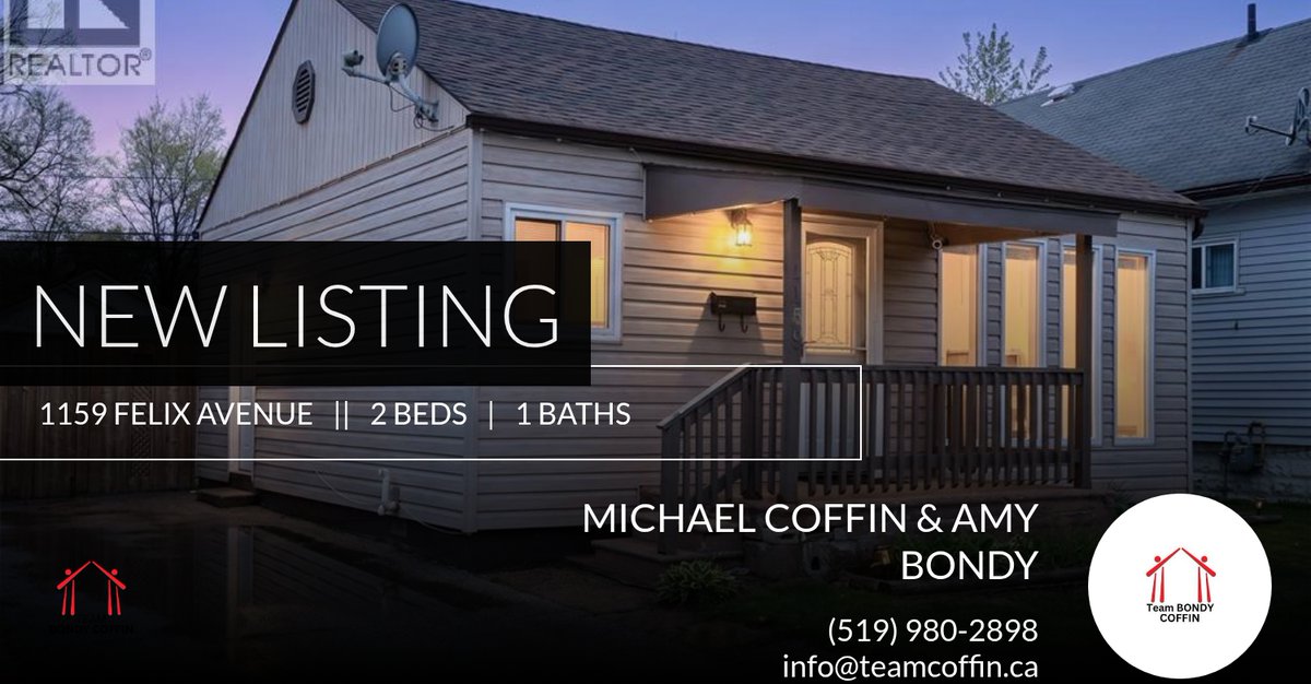 amybondy's tweet photo. 📍 New Listing 📍 Take a look at this fantastic new property that just hit the market located at 1159 Felix Avenue in Windsor. Reach out here or at (519) 980-2898 for more information

Mike Coffin 519-980-2897
Amy Bondy 519-9... https://t.co/XH3s6ryR0S https://t.co/b6urtZWJeP