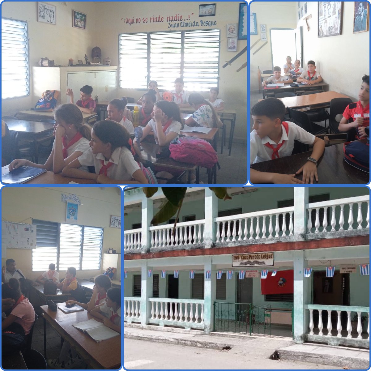 En la sesión de la tarde en la Escuela Primaria Roberto Coco Peredo Leigue de #EducaciónEncrucijada continúan las clases del día.
#VillaClaraConTodos 
#LaPatriaSeDefiende 
#CubaEstáFirme 
#CubaMined 
#EducaciónCubana