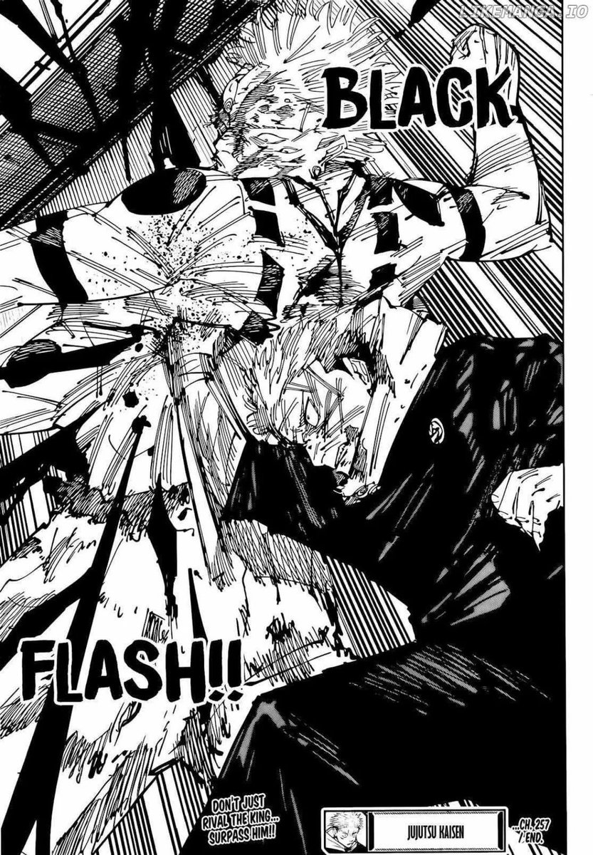 RefinedTiger's tweet photo. - a concentrated call of the black Sparta engulfing his fist striking forward into his opponents core full force —  *BLACK FLASH.  Launching all intent and lethality into that blow,  ' No more holding back.  I’m gonna have to get a little rough with you. ' https://t.co/vYwCAyaG7a