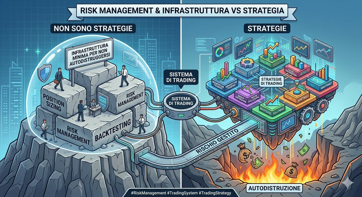 themisterybox01's tweet image. Position sizing, risk management e backtesting non sono strategie.
Sono infrastruttura minima per non autodistruggersi.
#RiskManagement #TradingSystem #TradingStrategy