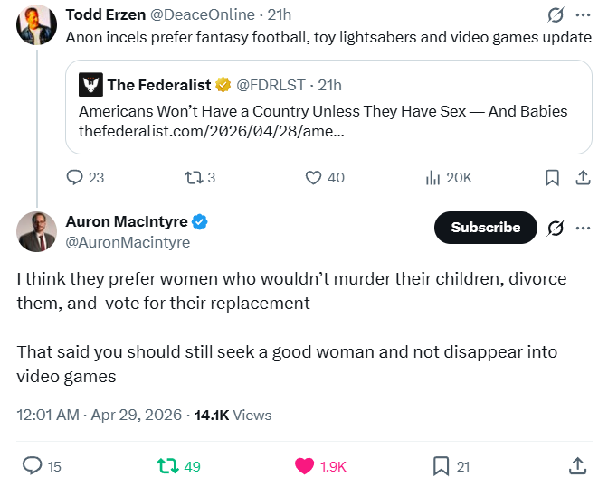 Evangelical Dark Web tweet media