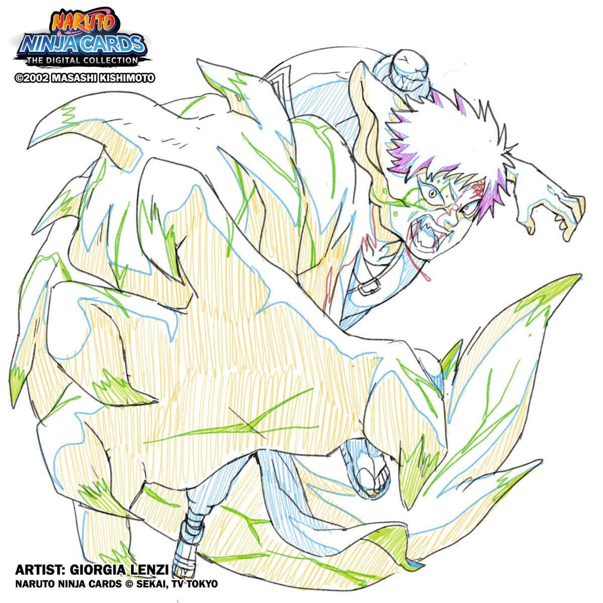 lenzi_art's tweet image. Posting a batch of Naruto Ninja Cards Season 2 illustrations I worked on featuring the Chunin Exam saga! More in comments ⬇️ #naruto