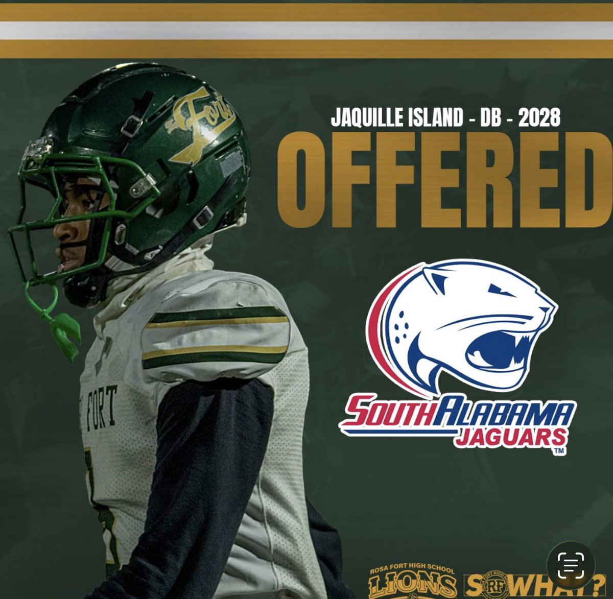 CoachNickson1's tweet photo. Thank you @DL_theHUNT . Jaquille is one of the best SAF in the state #SoWhat 🏈🦁💚💛

@MacCorleone74 @LawrencHopkins @jacobdaviscfb @DemetricDWarren 
@ChadSimmons_ @adamgorney @PaulJonesOn3 @TomLoy247 @Rebels247 @blake_levine @bshields0244 @MikeSChavez https://t.co/6Vqyw64VsZ