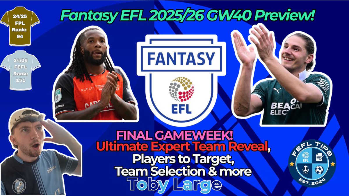 Toby - Fantasy EFL Tips tweet media