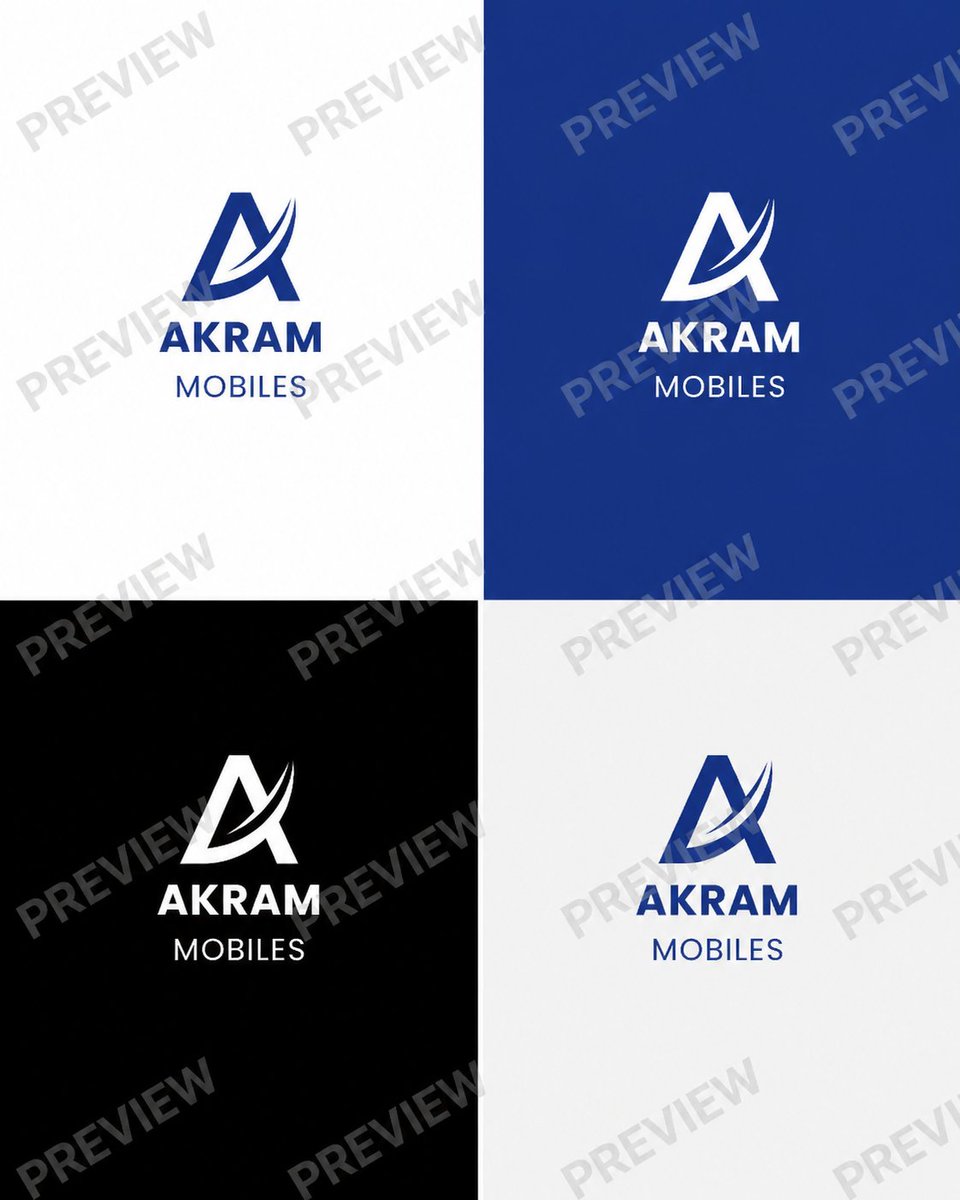 bizgrapes's tweet image. A strong logo can change how people see your business 👀🔥
Here’s a custom branding concept for Akram Mobiles.
Which version is your favorite? 1, 2, 3 or 4?
Need yours next? Message me today.
#LogoDesigner #ModernLogo #BusinessBranding #CreativeDesign #PakistanBusiness